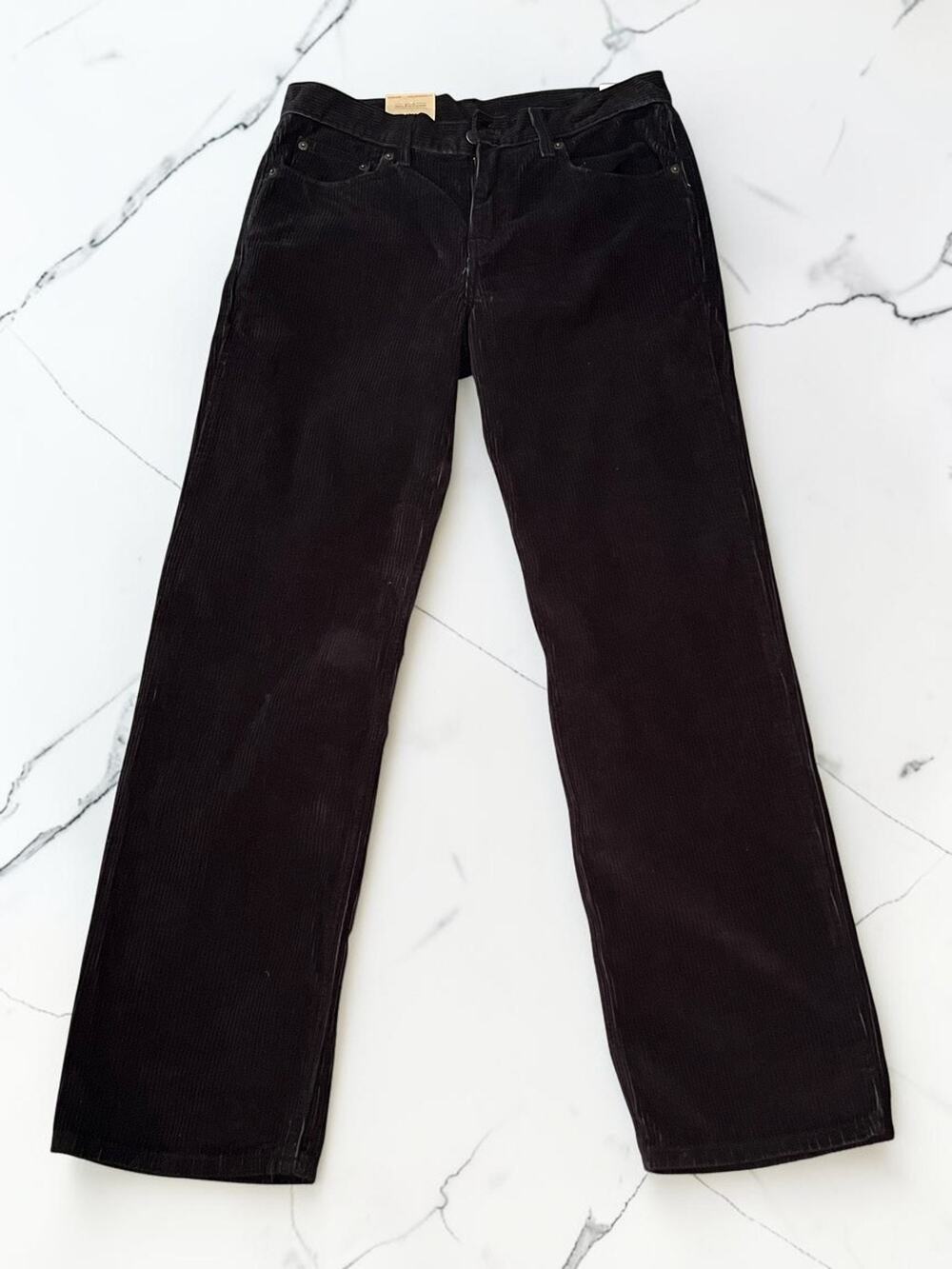 Levi’s Women’s Low Pro Corduroy Pants Size 28x30 Brown Mid Rise Straight Leg NWT